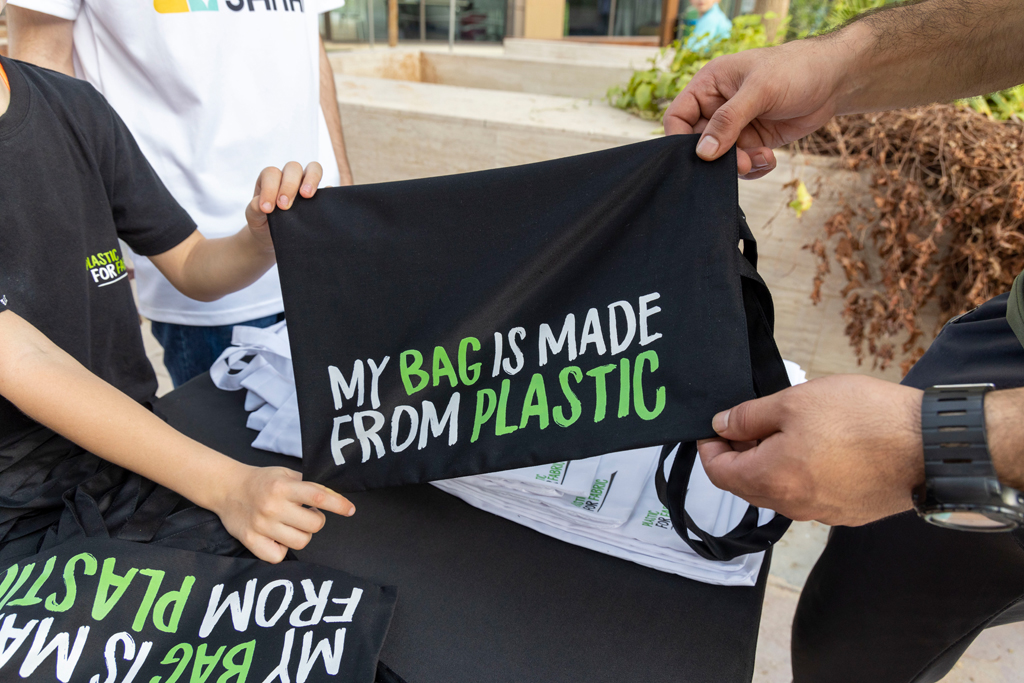 The Sustainable City Dubai turns single use plastic into reusable shopping bags